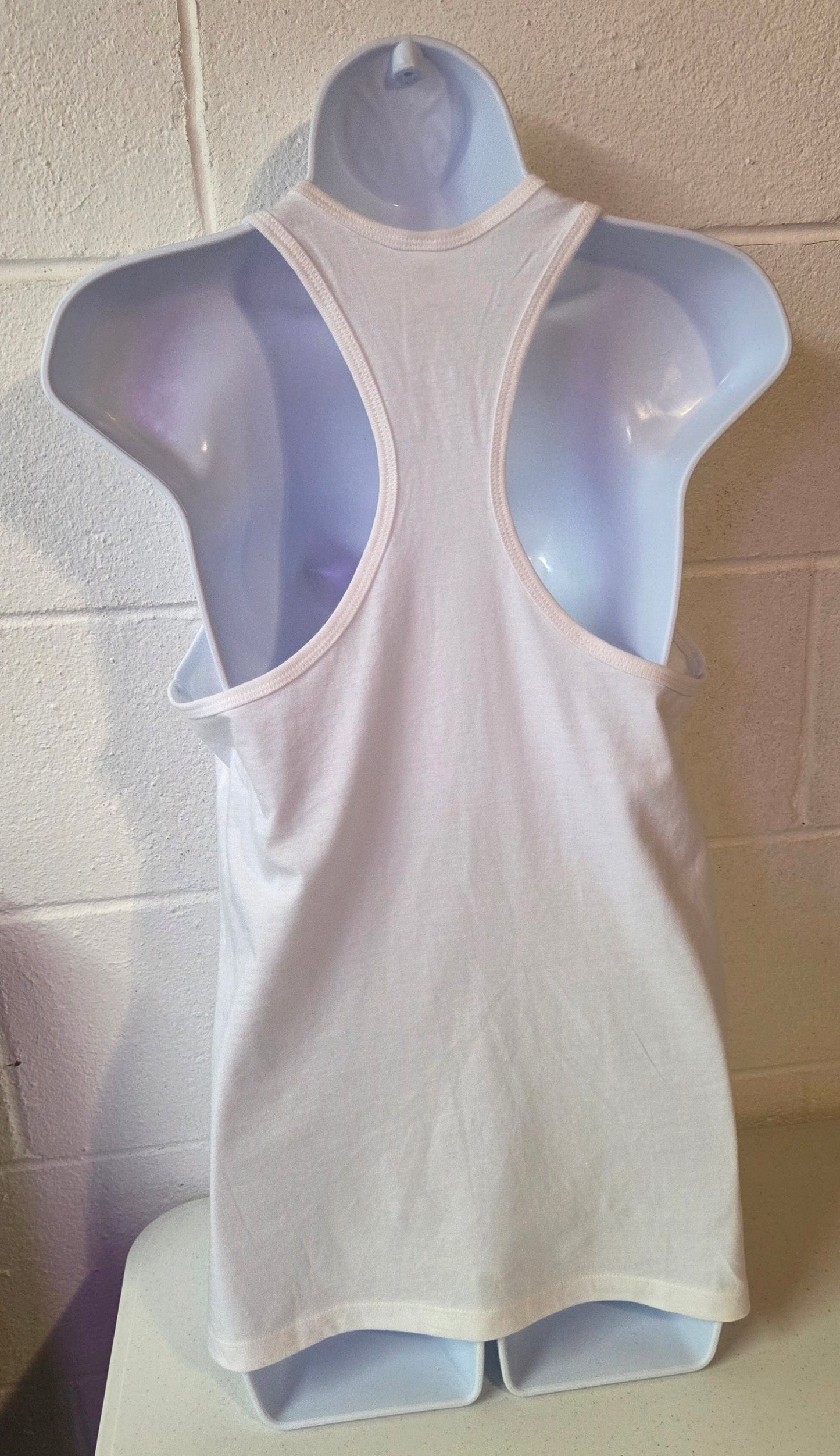 Women's white racerback tank - Living My Best Life